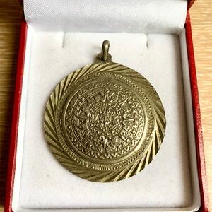 Vintage Taxco Mayan Calendar Pendant